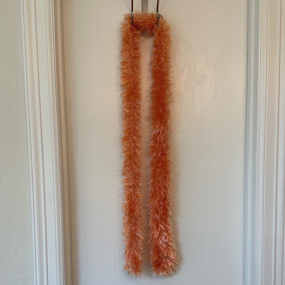 Fuzzy Orange Scarf